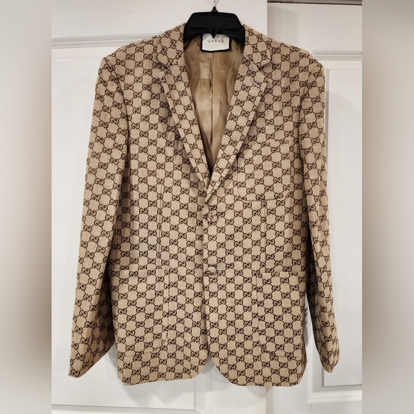 Gucci Other - GUCCI Blazer Man Beige Leather Jackets